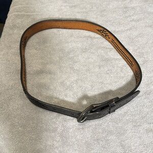 Men's decorative Black Belt‎ size 36 made in Mexico braided detail work